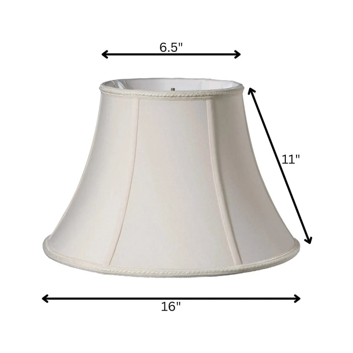 Slant Transitional Oval Softback Lampshade with Washer Fitter, Cream Default -DTYStore