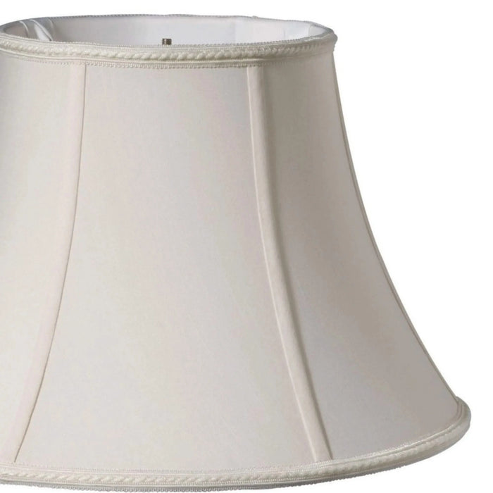 Slant Transitional Oval Softback Lampshade with Washer Fitter, Cream Default -DTYStore