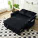 Sleeper Sofa Couch w/Pull Out Bed, Modern Corduroy Convertible Sleeper Sofa Bed, Small Love seat Sofa Bed w/Pillows & Side Pockets for Small Space, Living Room, Apartment,Black Default -DTYStore