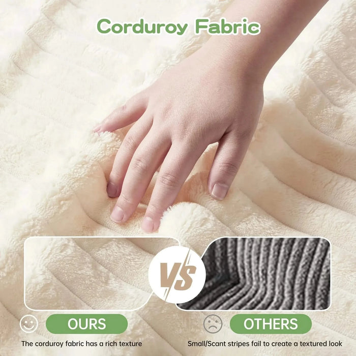 Slipcovered L Shape Sectional Long Sofa Couch, 4 Seater Sofa with Suppleness Armrests,Deep Seat Sofa with 2 Big Pillows, Comfy Couch for Living Room, Apartment Cream -DTYStore