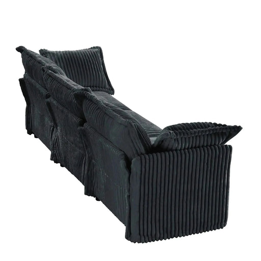 Slipcovered Sofa Couch, Modern 3 Seater Sofa with Suppleness Armrests,Deep Seat Sofa with Soft Multiple Big Pillows, Comfy Couch for Living Room, Apartment Gray -DTYStore