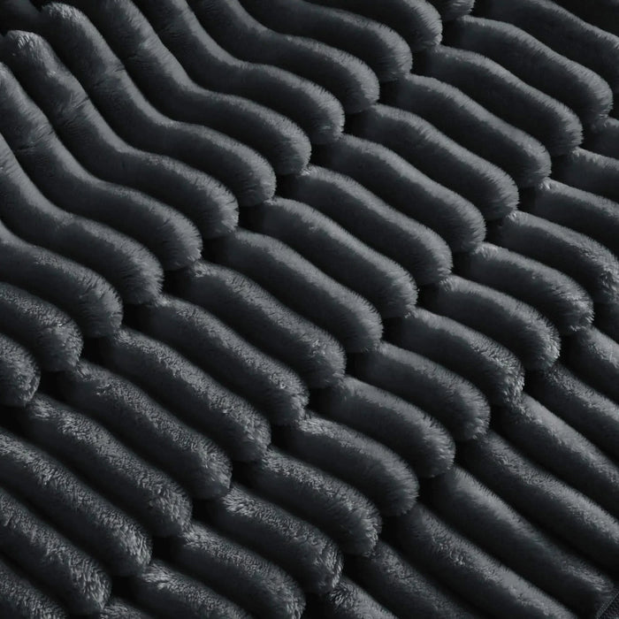 Slipcovered U-Shape Deep Seat Modular Sectional Sofa Couch with French Edge Design Gray Corduroy -DTYStore