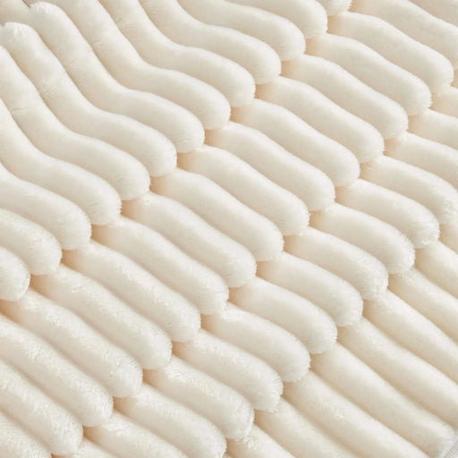 Slipcovered U-Shape Deep Seat Modular Sectional Sofa Couch with French Edge Design Cream Corduroy -DTYStore