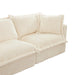 Slipcovered U-Shape Deep Seat Modular Sectional Sofa Couch with French Edge Design Cream Corduroy -DTYStore