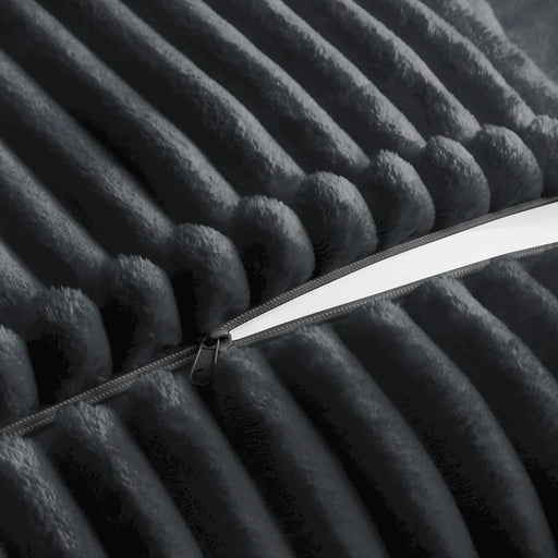 Slipcovered U-Shape Deep Seat Modular Sectional Sofa Couch with French Edge Design Gray Corduroy -DTYStore