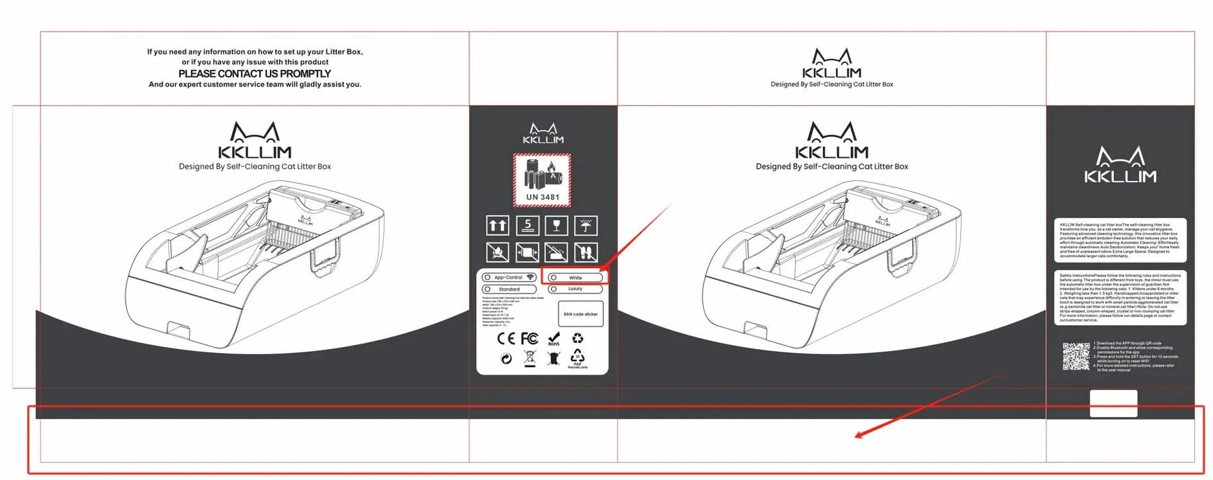 Smart Cat Litter Box Cat Litter Box Wide Opening Default -DTYStore