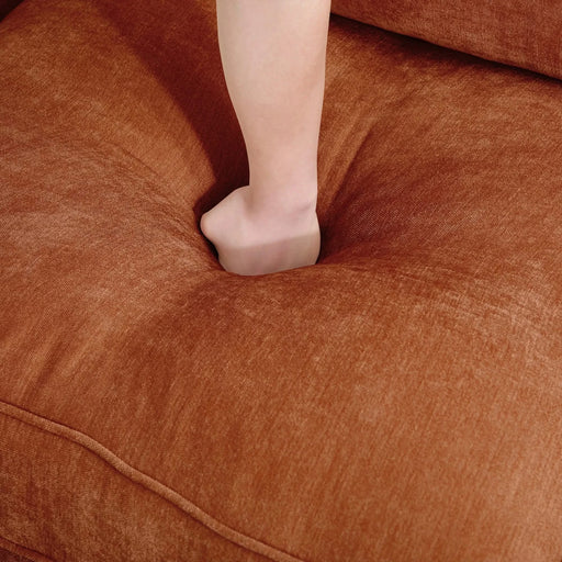 Sofa LSF Velvet-Orange Default -DTYStore