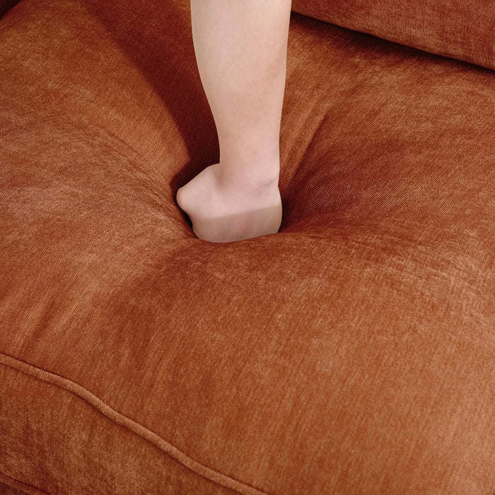 Sofa LSF Velvet-Orange Default -DTYStore