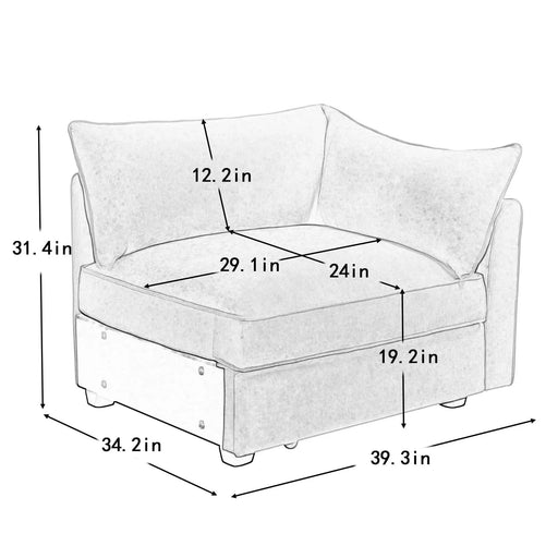 Sofa RSF Velvet Green -DTYStore