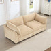 Sofa with pull-out storage drawers under each seat, crescent armrests and wraparound back Wheat -DTYStore