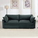 Sofa with pull-out storage drawers under each seat, crescent armrests and wraparound back Gray -DTYStore