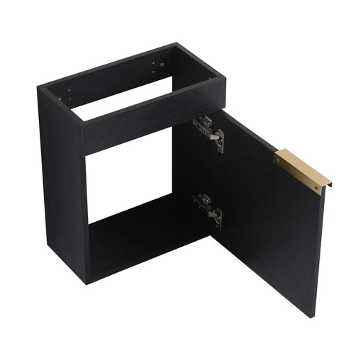 Soft Close Doors Bathroom Vanity With Sink,16 Inch For Small Bathroom Default -DTYStore