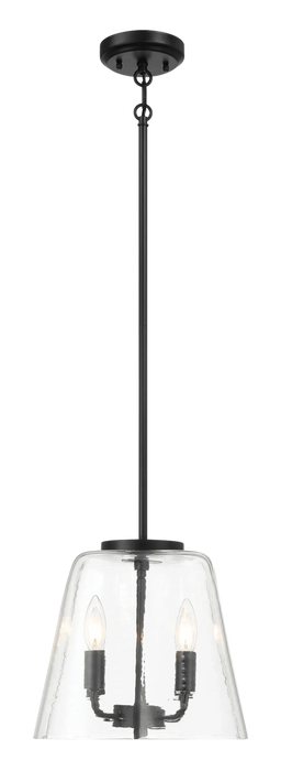 Soiree Four Candle Lights Pendant With Clear Glass - Black Finish Default -DTYStore