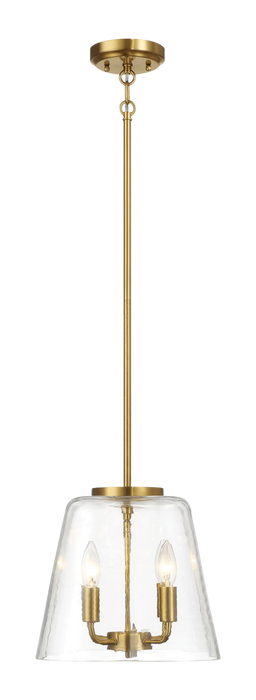 Soiree Four Candle Lights Pendant With Clear Glass - Satin Brass Default -DTYStore