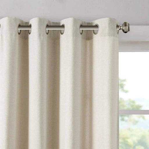 Solid Piece Dyed Grommet Top Curtain Panel Default -DTYStore
