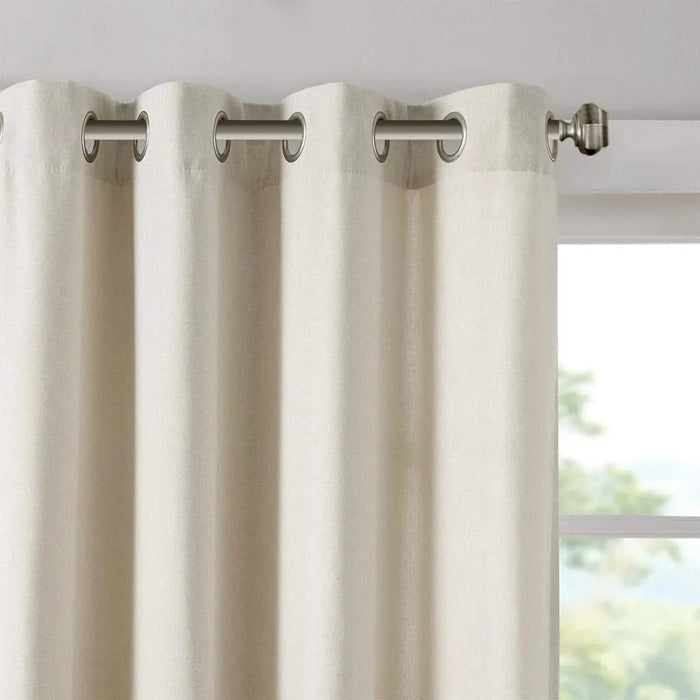 Solid Piece Dyed Grommet Top Curtain Panel Default -DTYStore