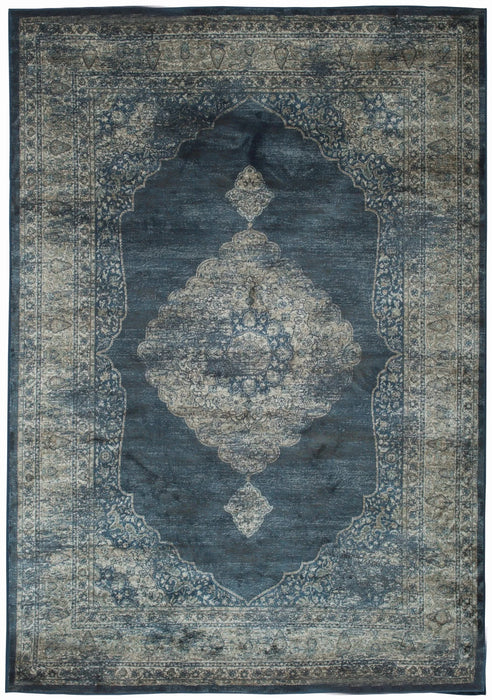 Sonoma Navy Blue/Silver Area Rug Default -DTYStore