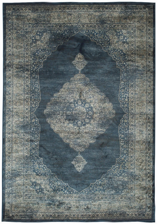 Sonoma Navy Blue/Silver Area Rug Default -DTYStore