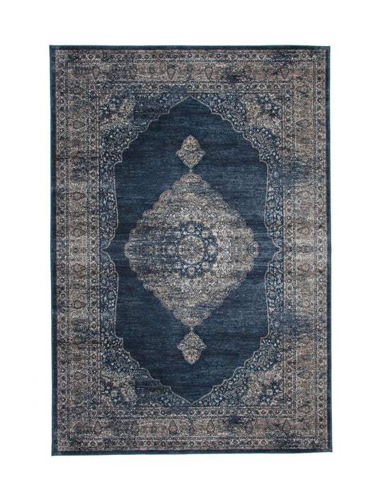 Sonoma Navy Blue/Silver Area Rug Default -DTYStore