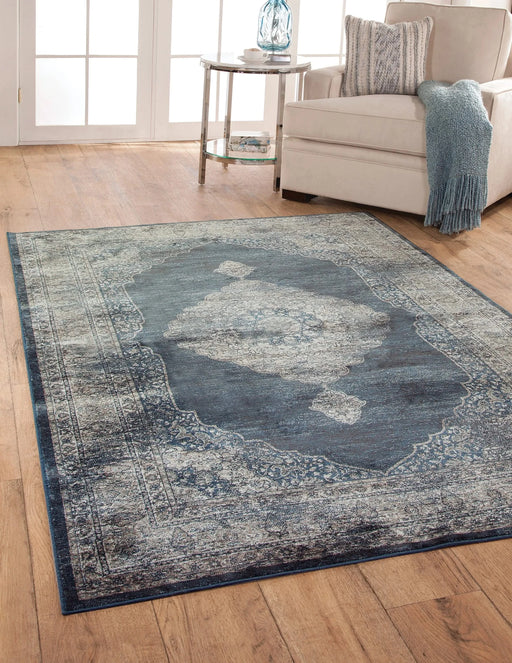 Sonoma Navy Blue/Silver Area Rug Default -DTYStore