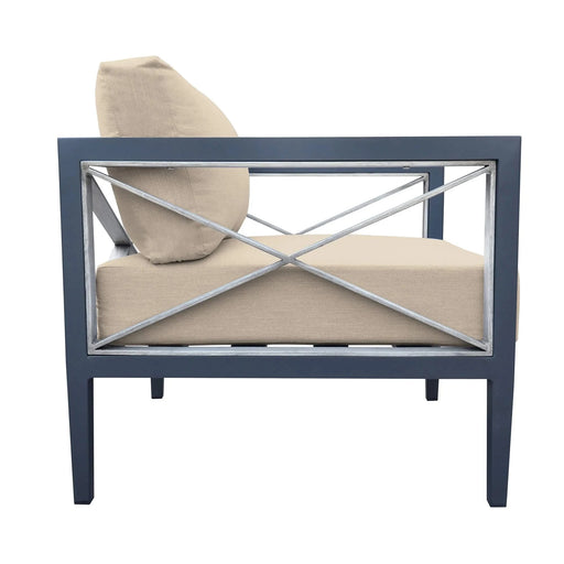 Sonoma Outdoor 4 piece Set in Dark Gray Finish and Taupe Cushions Default -DTYStore