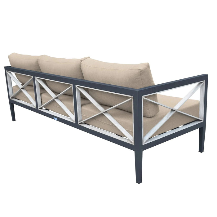 Sonoma Outdoor 4 piece Set in Dark Gray Finish and Taupe Cushions Default -DTYStore