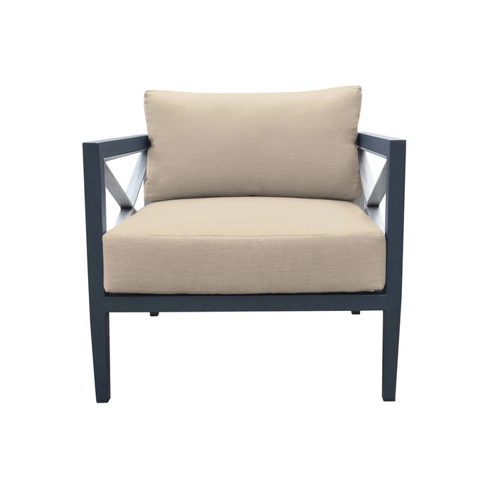 Sonoma Outdoor 4 piece Set in Dark Gray Finish and Taupe Cushions Default -DTYStore