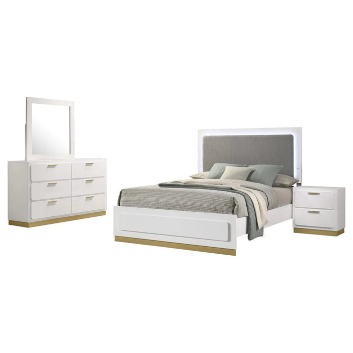 Sophia White 4-piece Eastern King Bedroom Set Default -DTYStore