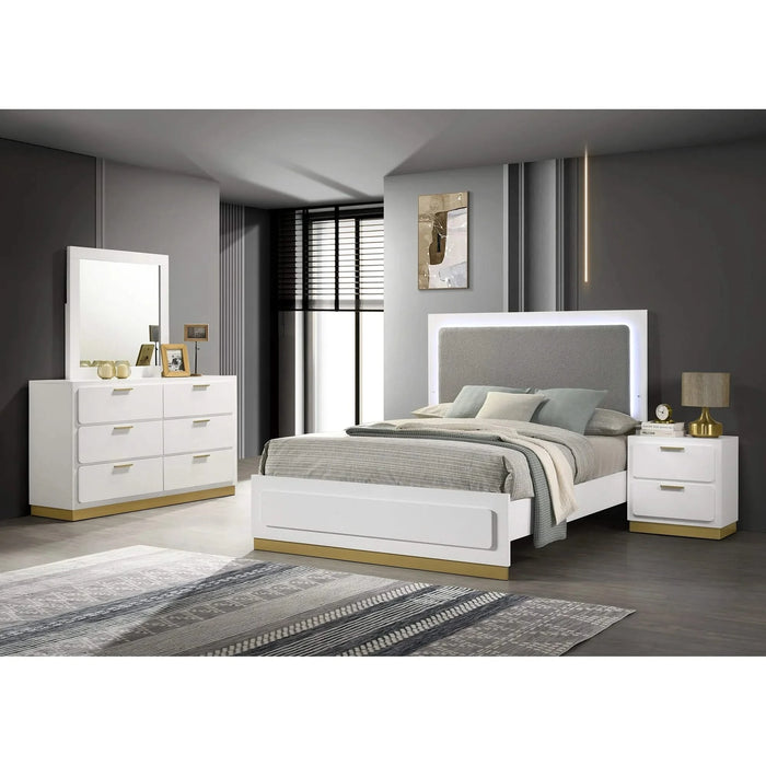 Sophia White 4-piece Queen Bedroom Set Default -DTYStore