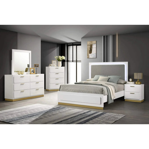 Sophia White 5-piece Queen Bedroom Set Default -DTYStore