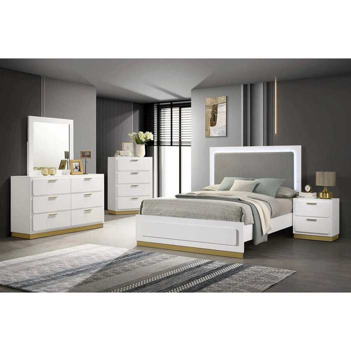 Sophia White 5-piece Queen Bedroom Set Default -DTYStore
