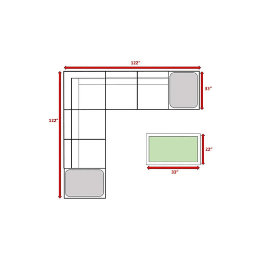 Sophisticated Outdoor 6-Person Wicker Seating Group with Cushions, Gray, HDPE Wicker, No Assembly Default -DTYStore