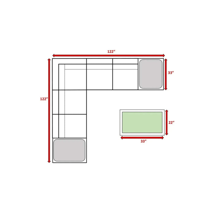 Sophisticated Outdoor 6-Person Wicker Seating Group with Cushions, Gray, HDPE Wicker, No Assembly Default -DTYStore