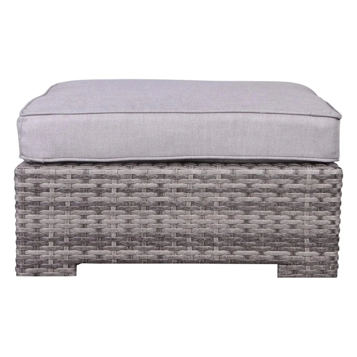 Sophisticated Outdoor 6-Person Wicker Seating Group with Cushions, Gray, HDPE Wicker, No Assembly Default -DTYStore