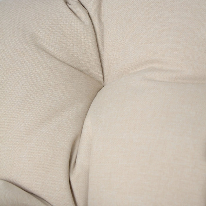 Sora Outdoor Patio Wicker Hanging Chair with Stand in Beige and Brown, PE Rattan and Iron, 45x43x78.75 inches Default -DTYStore