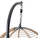 Sora Outdoor Patio Wicker Hanging Chair with Stand in Beige and Brown, PE Rattan and Iron, 45x43x78.75 inches Default -DTYStore