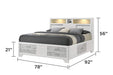 Soul Modern Style King 5PC Bedroom Set Made with wood in White Default -DTYStore