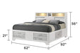Soul Modern Style Queen 4PC Bedroom Set Made with wood in White(CA Inventory) Default -DTYStore