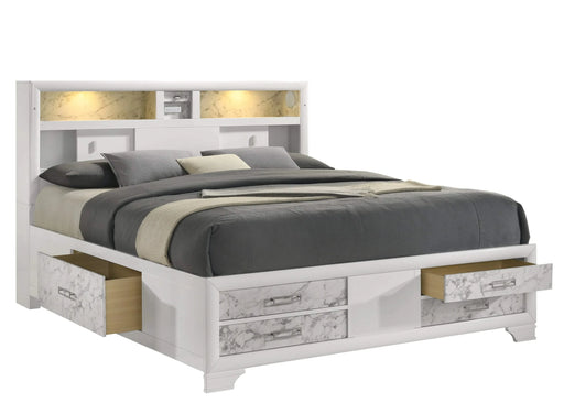 Soul Modern Style Queen 4PC Bedroom Set Made with wood in White(CA Inventory) Default -DTYStore
