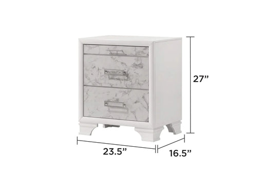 Soul Modern Style Queen 4PC Bedroom Set Made with wood in White(CA Inventory) Default -DTYStore