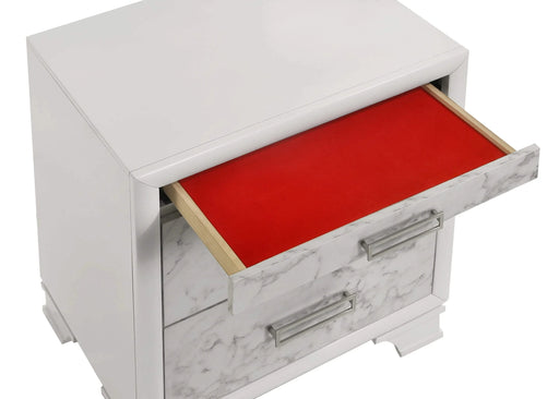 Soul Modern style Full 5PC bedroom set made with wood and Drawers in white Default -DTYStore