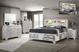 Soul Modern style Full 5PC bedroom set made with wood and Drawers in white Default -DTYStore