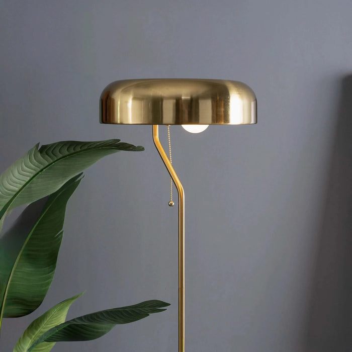 Spectra Tall Corner Floor Lamp for Living Room, Bedroom & Office Space Illumination - Gold Outer and White Inner, Metal, 55-Inch Default -DTYStore