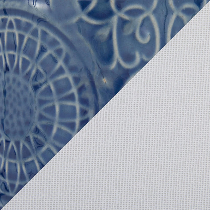 Spyro 23' Contemporary Table Lamp in Bijou Blue Ceramic with White Linen Shade and Clear K9 Crystal and Brushed Nickel Accents from Grandview Gallery by LumiSource Default -DTYStore