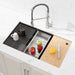 Stainless Steel Kitchen Sink, 30″x19″ Single Bowl, Undermount Handmade Sink in Black, with Cutting Board, Colander - DTY Store