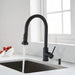 Stainless Steel Pull Down Kitchen Faucet with Soap Dispenser Matte Black - DTY Store