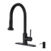 Stainless Steel Pull Down Kitchen Faucet with Soap Dispenser Matte Black - DTY Store