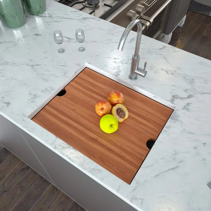 Stainless Steel Undermount Laundry Workstation Sink 24' x 18' x 13' with Deep Single Bowl and Accessories Default -DTYStore