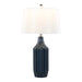 Stella 23' Contemporary Ceramic Table Lamp in Gloss Dark Blue Ceramic with White Shade by LumiSource Default -DTYStore