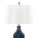 Stella 23' Contemporary Ceramic Table Lamp in Gloss Dark Blue Ceramic with White Shade by LumiSource Default -DTYStore